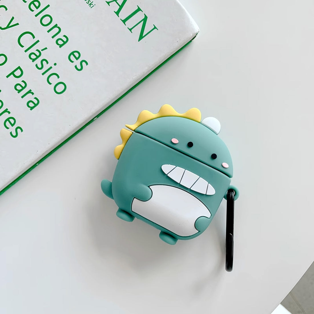 Silicone Cute Dragon Aipods Case Green