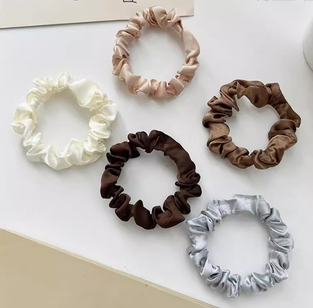 Upgrade your hair accessory collection with Silky Satin Hair Scrunchies. M