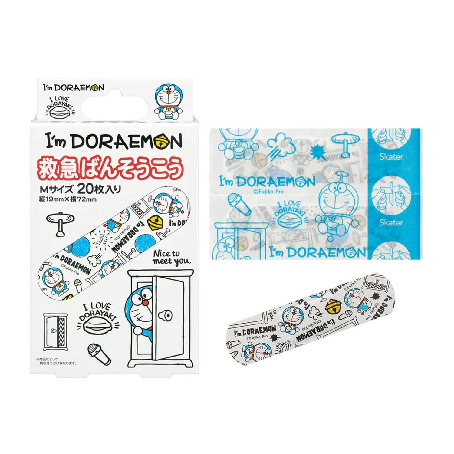 Skater First Aid Plaster Set M Size I'M Doraemon 20pcs – LAMOUR Beauty &  Life