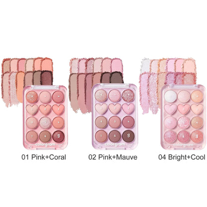 colorgram Pin Point Eyeshadow Palette 3 Types