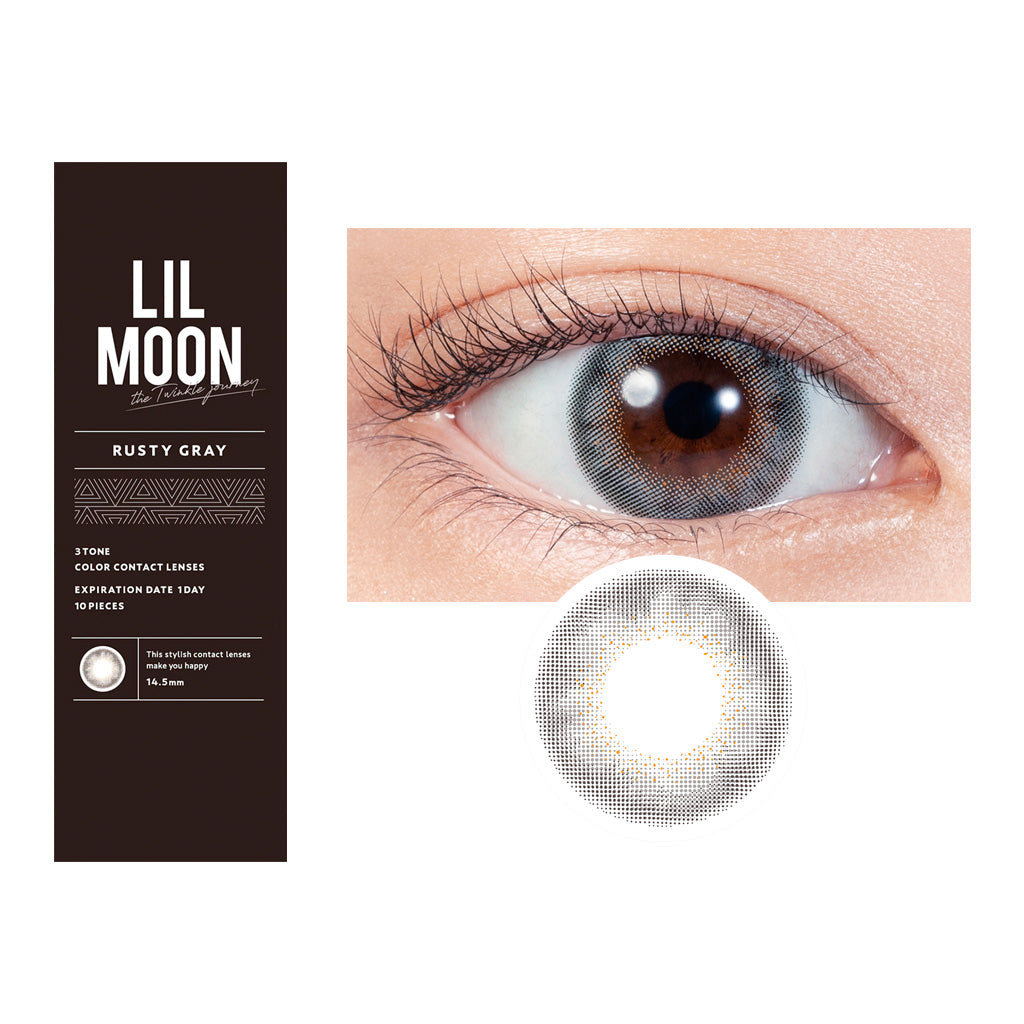 LIL MOON 1Day Contact Lenses-Rusty Gray 10pcs